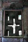 Window in stone church at Lalibela. North, Ethiopia.