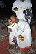 Girls at church during Timkat. Lalibela. North, Ethiopia.