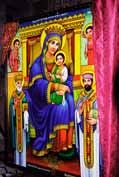 Holy picture at Lalibela stone church. North, Ethiopia.