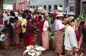 At railway station. Area around Kalaw village. Myanmar (Burma).
