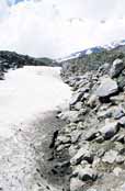 Snow on the way to the top of Mt Damavand. Iran.