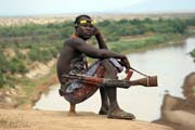 Karo man. South,  Ethiopia.