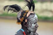 Karo man. South, Ethiopia.