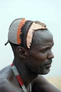 Karo man. South, Ethiopia.
