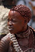 Hamar people at Turmi market. South,  Ethiopia.