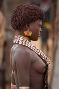 Hamar people at Turmi market. South,  Ethiopia.