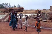 Hundreds of sellers come to traditional Monday market, Djenn city. Mali.