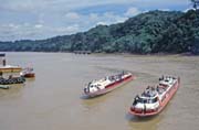 Kapit town can be reached only by Rejang river. Malaysia.