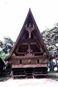 Traditional Batac house. Lake Toba, Samosir island. Sumatra,  Indonesia.