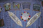 Traditional dayak decoration. Cultural village near Kuching. Malaysia.