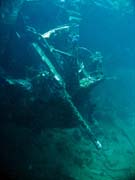 Diving around Togian islands, Kadidiri, plane wreck B24 from the 2nd World War sunken on Mai 3rd, 1945. Sulawesi, Indonesia.