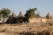 Mountain village Djingliya at Mandara Mountains. Cameroon.