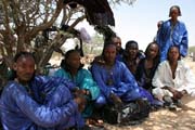 Men from nomadic Wodaab tribe (also called Bororo) at Gerewol festival. Niger.