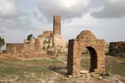 Fortress Husn Thilla is rising upon the Thilla village. Yemen.