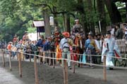Tsurugaoka Hachiman-gu Shrine Reitaisai (Annual Festival). Today is held Yabusame - traditional japanese horseback archery. Kamakura town. Japan.