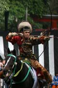 Tsurugaoka Hachiman-gu Shrine Reitaisai (Annual Festival). Today is held Yabusame - traditional japanese horseback archery. Kamakura town. Japan.