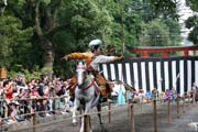 Tsurugaoka Hachiman-gu Shrine Reitaisai (Annual Festival). Today is held Yabusame - traditional japanese horseback archery. Kamakura town. Japan.