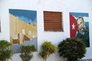 Propagandism graffitos and paintings are everywhere, Baracoa. Cuba.