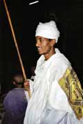 Monk during Timkat. Lalibela. North, Ethiopia.