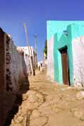 Small street in odl town Harar. Ethiopia.