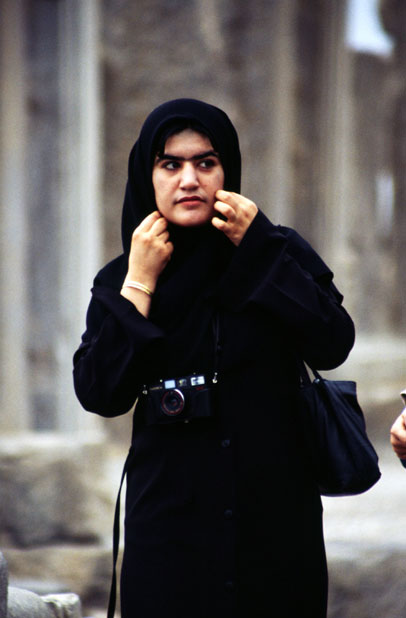 Young Iranian girl at Persepolis. Iran.