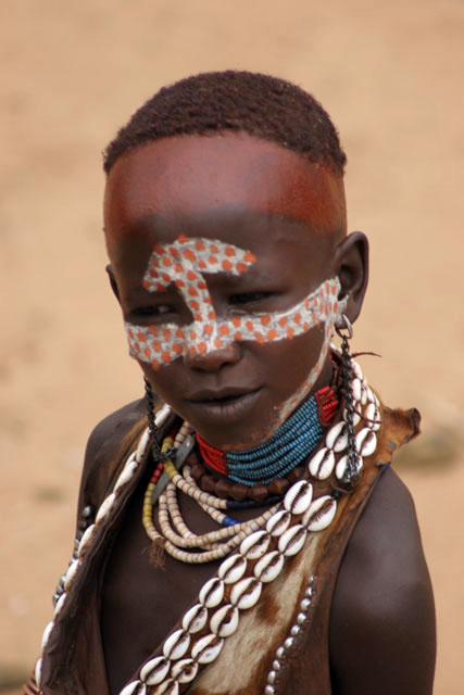 Hamar people at Turmi market. South,  Ethiopia.