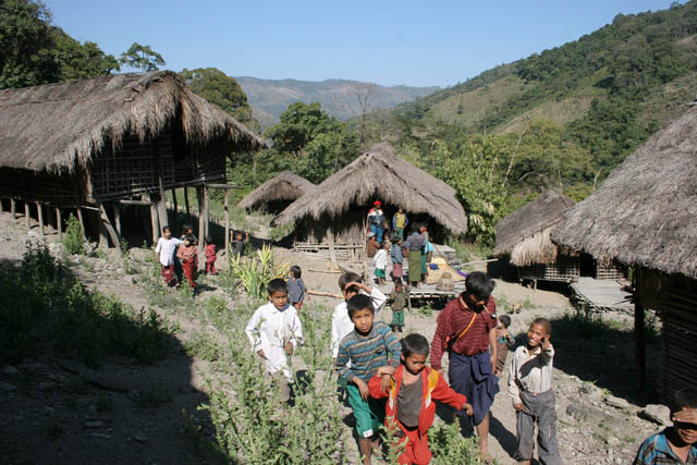 Afternoon at Kyartho village, Chin State. Myanmar (Burma).